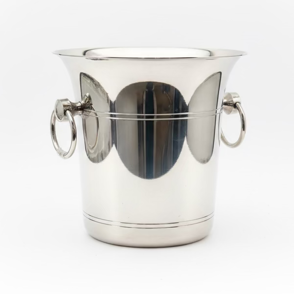 silver ice bucket
