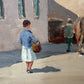 Cornwall Fishermans Painting Circa 1940