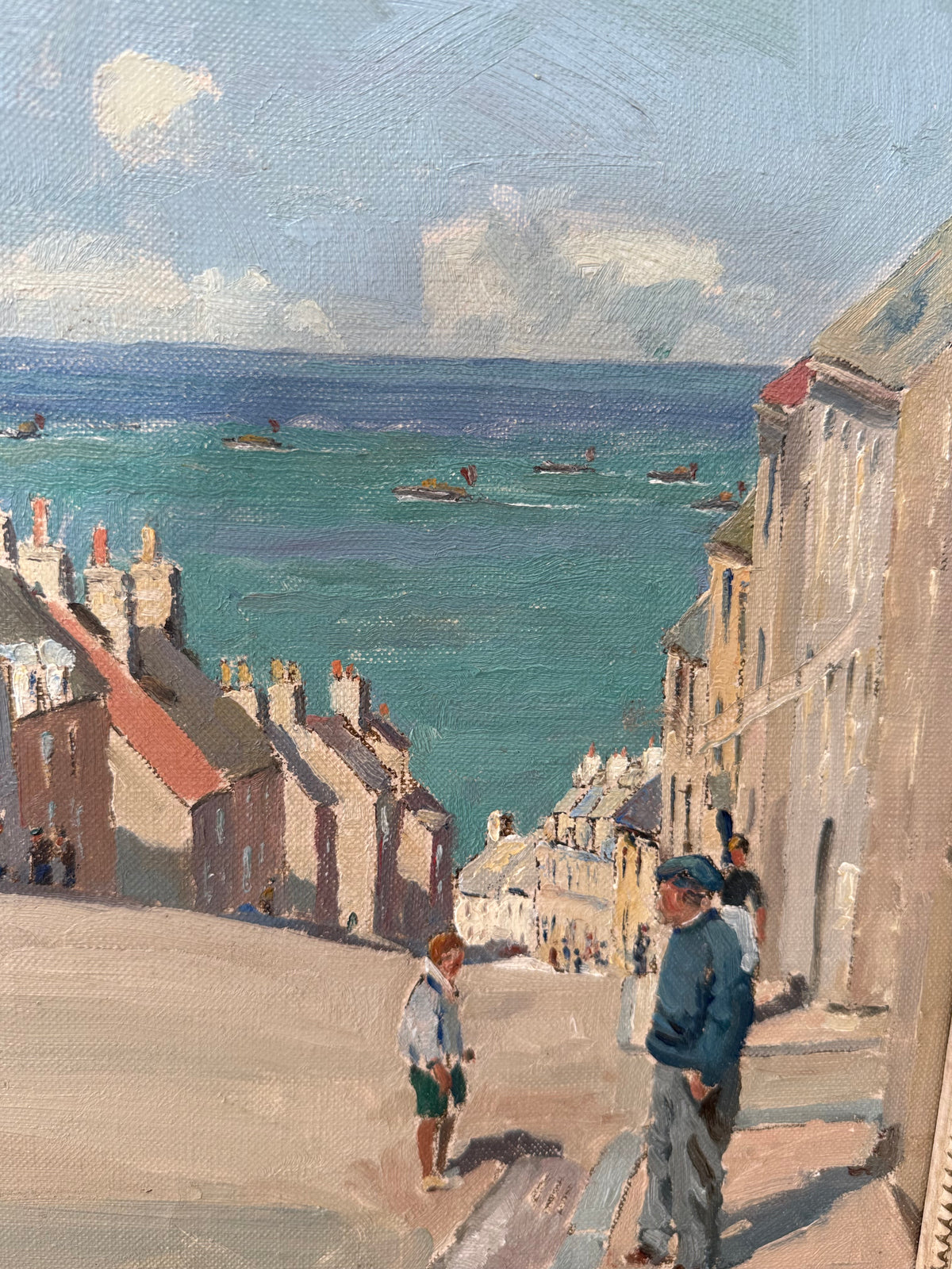 Cornwall Fishermans Painting Circa 1940