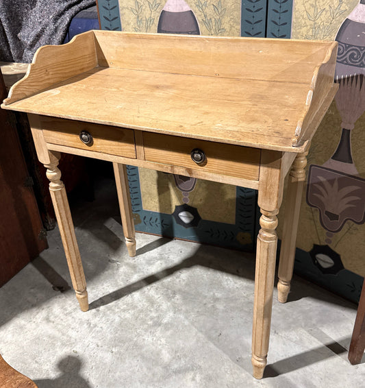 Pine Writing Table with 2 Drawers