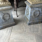 French Metal Pedestal with Laurel Wreath Motif