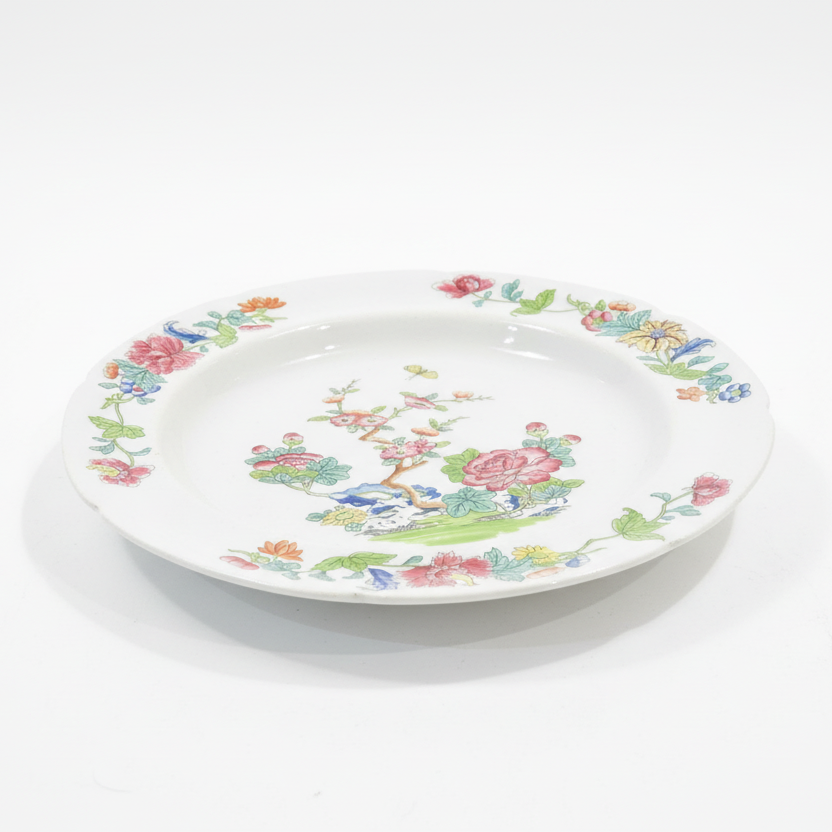 Spode Stone China “Willis Indian Tree” Pattern Dinner Plate  Minor Paint Wear Circa 1840