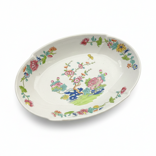 Spode Stone China Willis Indian Tree Pattern Small Oval Serving Bowl Circa 1840