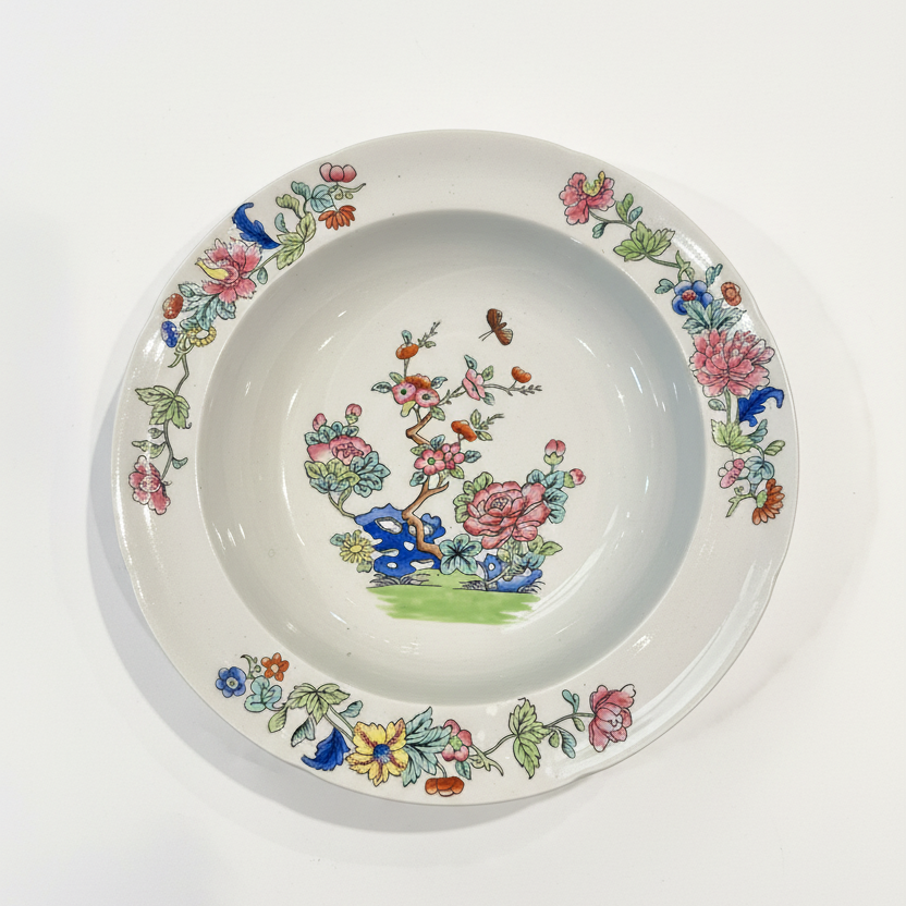 Spode Indian Tree Pattern Marked Stockton Trent Soup Bowl