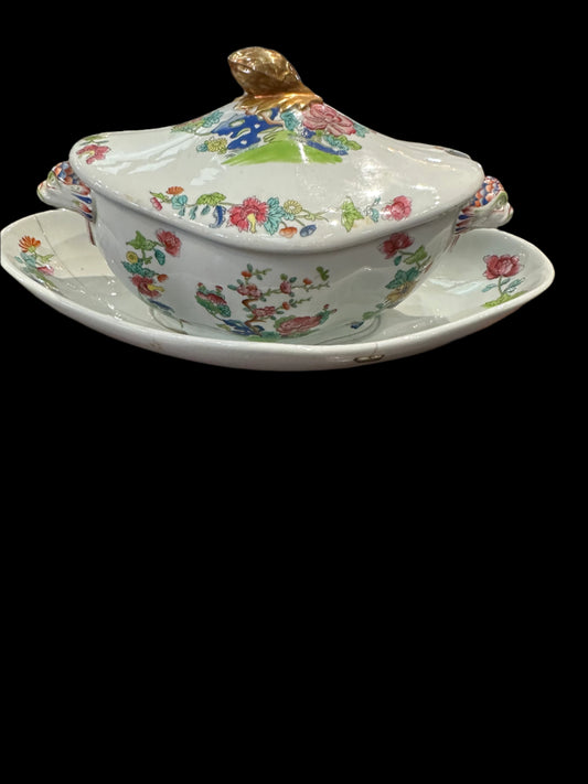 Spode Small Indian Tree Tureen with Lid and Underplate