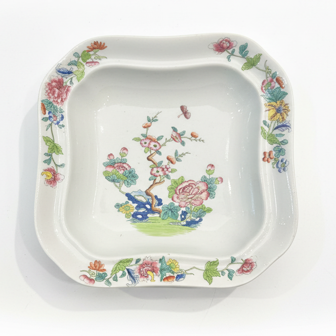 Spode Stone China “Willis Indian Tree” Square Serving Bowl