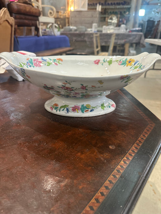 Spode Stone China “Willis Indian Tree” Large Footed Fruit Bowl