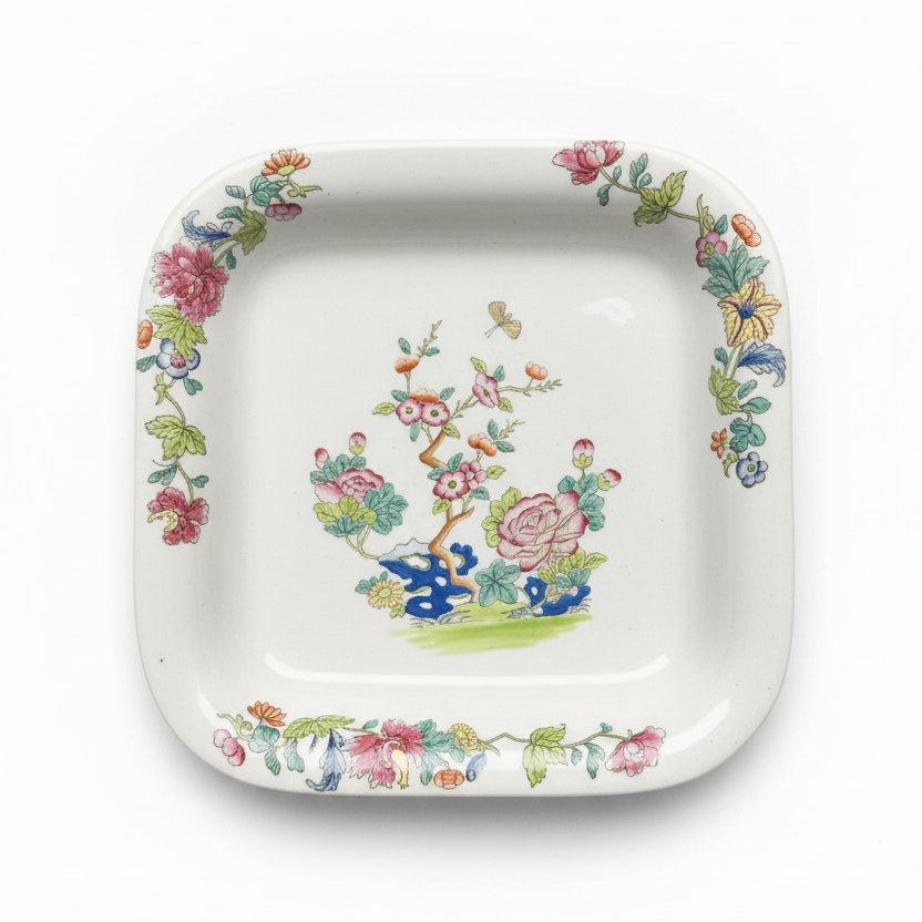 Spode Stone China “Willis Indian Tree” Square Plate / Dresser Tray