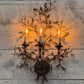 French Tole Wall Sconce - Sold as a pair