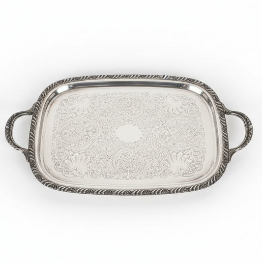 2 Handled F.B.Rogers Tray Silver Plated