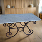 Oversized Marble and Iron Red Pastry Table