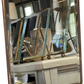 Vintage Stand Up Shaving Mustache Mirror on a white background