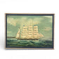 19th C. Maritime Ship Sailor's Painted on Sailcloth MCM