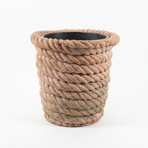 1920s UK Stone Planter in Rope Twist Design  - No Liner