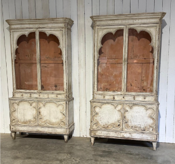 Painted Italian Walnut Cabinet