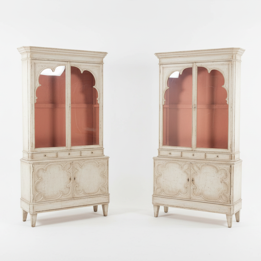 Painted Italian Walnut Cabinet