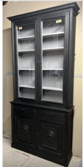 Painted Bibliotheque Notary Office Cabinet - 3 Piece