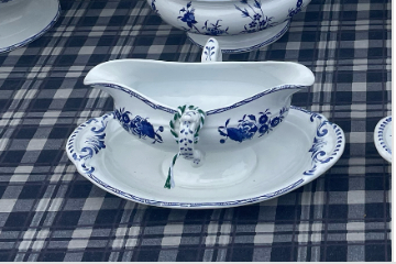 Blue And White Ironstone Gravy Boat