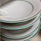French Green Rim Compote 3” Tall
