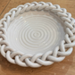 Emile Tessier White Ceramic Braided Rim Bowl