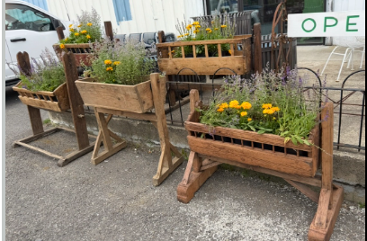 European Wooden Garden Planter on Stand