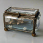 Small Reliquary Box with Beveled Glass and Brass Trim