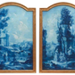 Pair of Grisaille Rococo-Style Landscape Panels on a white background