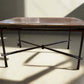 Wooden Coffee Table with Iron Base