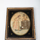 Framed Hand Woven Silk Tapestry of Classical Maiden C.1820