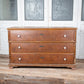 Large French 3 Drawer Dresser with White Knobs and Light Top