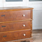 Large French 3 Drawer Dresser with White Knobs and Light Top