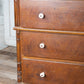 Large French 3 Drawer Dresser with White Knobs and Light Top