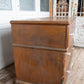 Large French 3 Drawer Dresser with White Knobs and Light Top