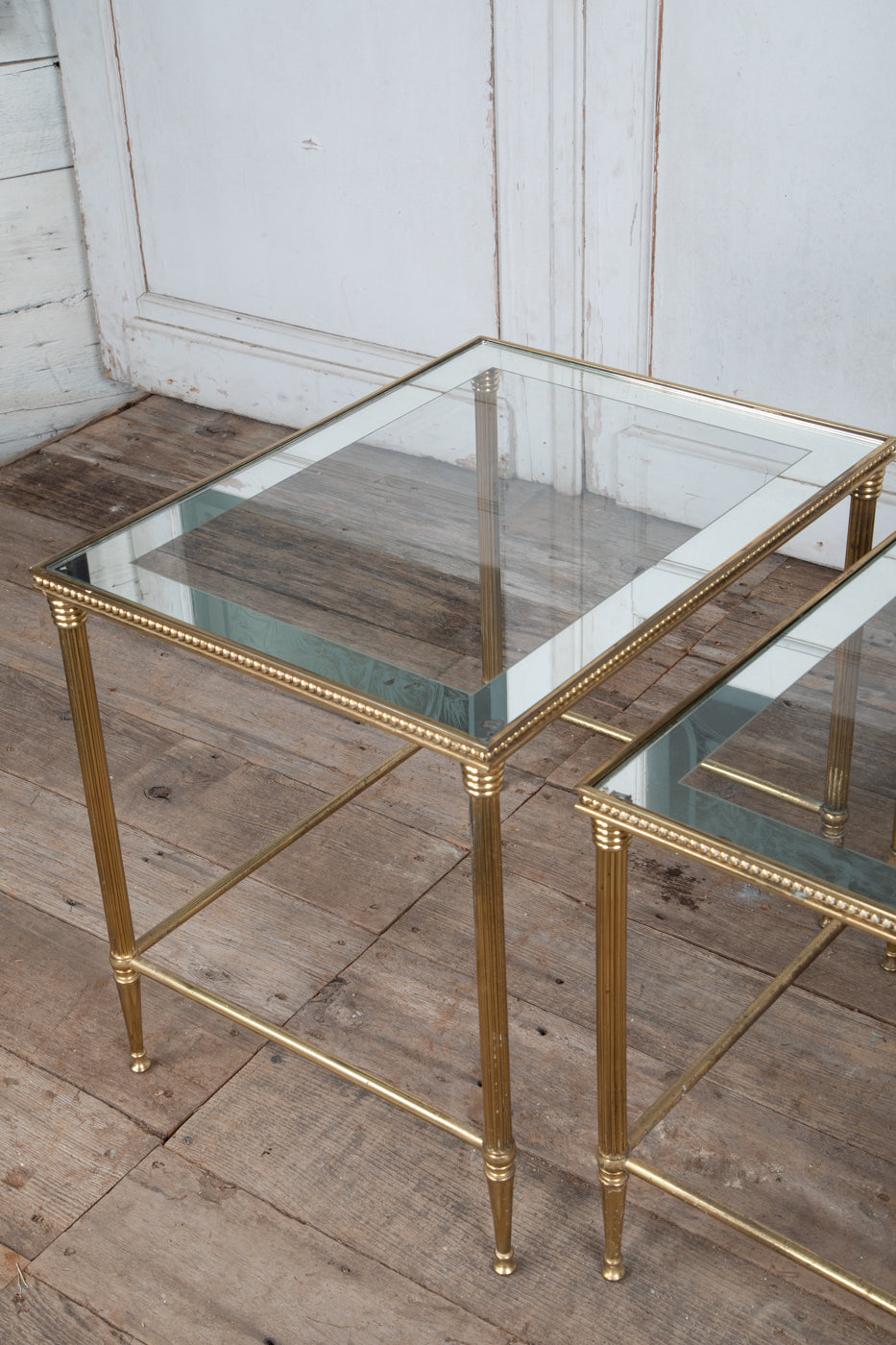 Glass Nesting Tables Set of 3