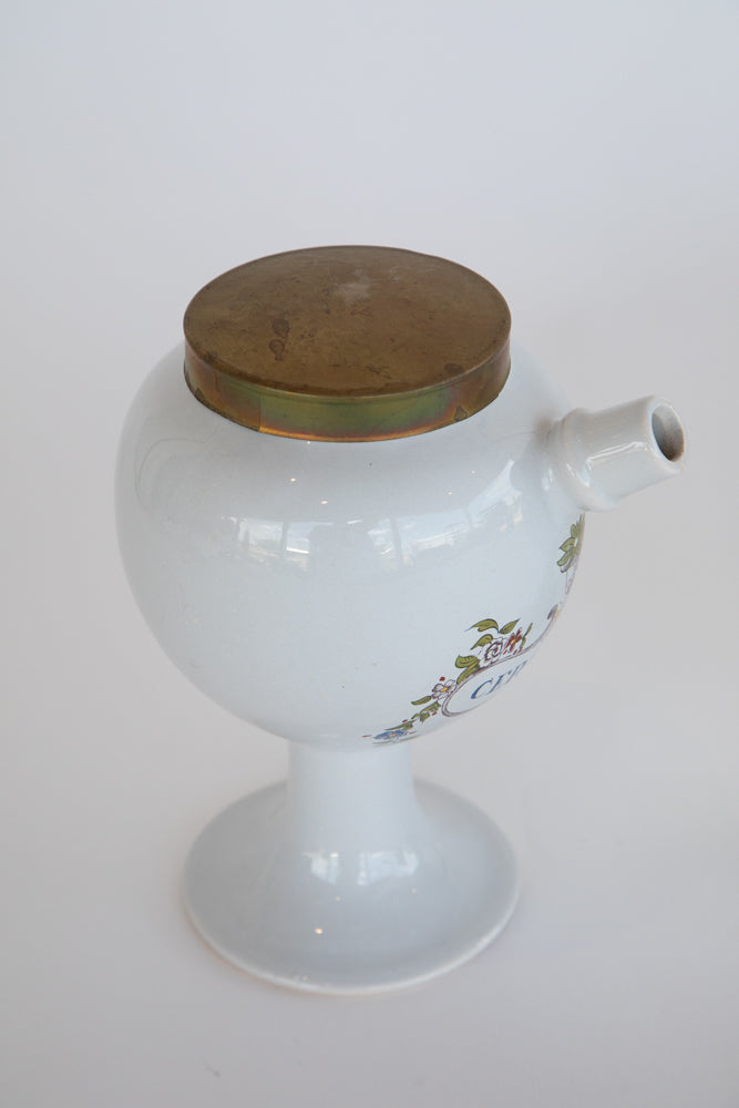 Apothecary Oil Jug with Brass Lid