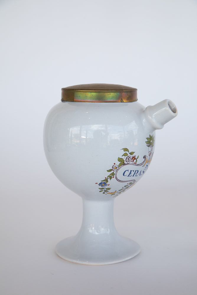 Apothecary Oil Jug with Brass Lid