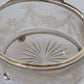 Glass and Silver Biscuit Box with Queen Victoria Stamp