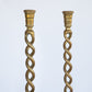 Brass Open Twist Candlesticks - Sold Individually