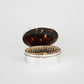 Small Silver Box with Tortoise Shell Top and Leather Bottom