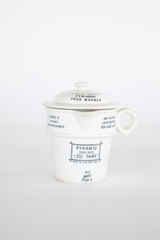 Pyramid Night Light Food Warmer Ironstone