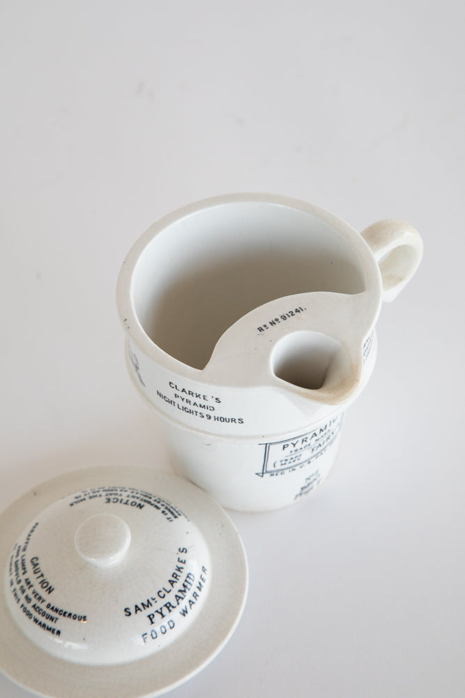 Pyramid Night Light Food Warmer Ironstone