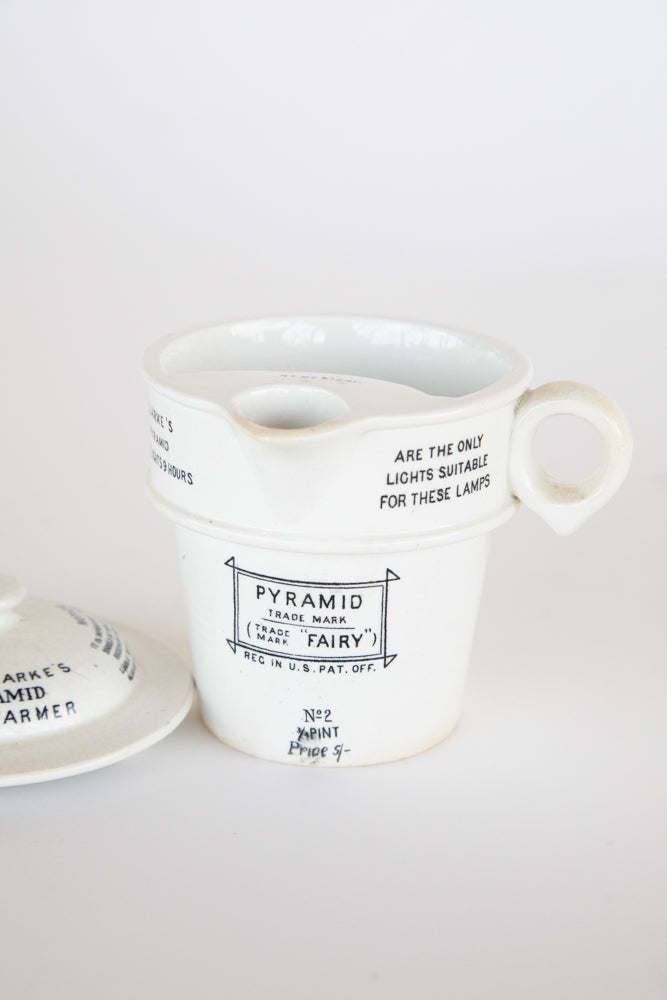 Pyramid Night Light Food Warmer Ironstone