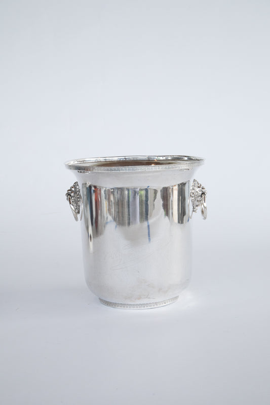 EPNS Champagne Bucket with Lions and Side Loop Handles