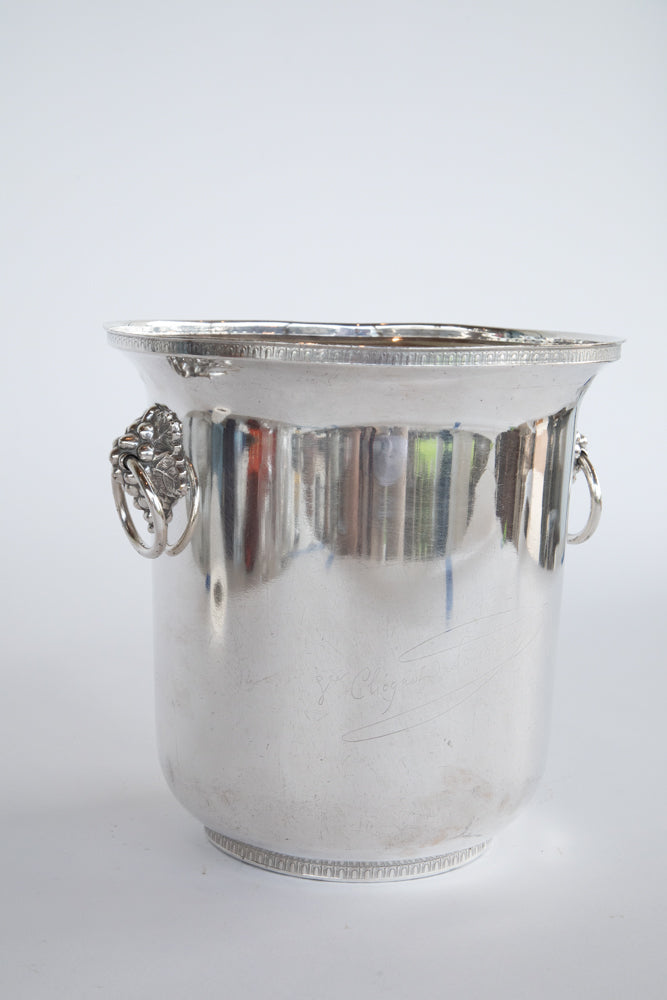 EPNS Champagne Bucket with Lions and Side Loop Handles
