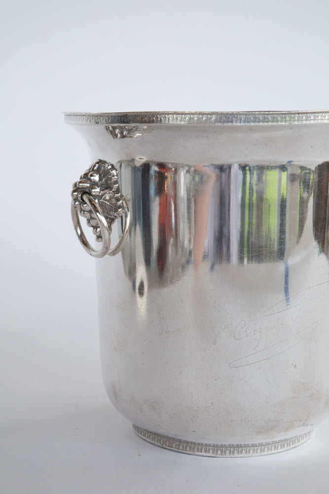EPNS Champagne Bucket with Lions and Side Loop Handles