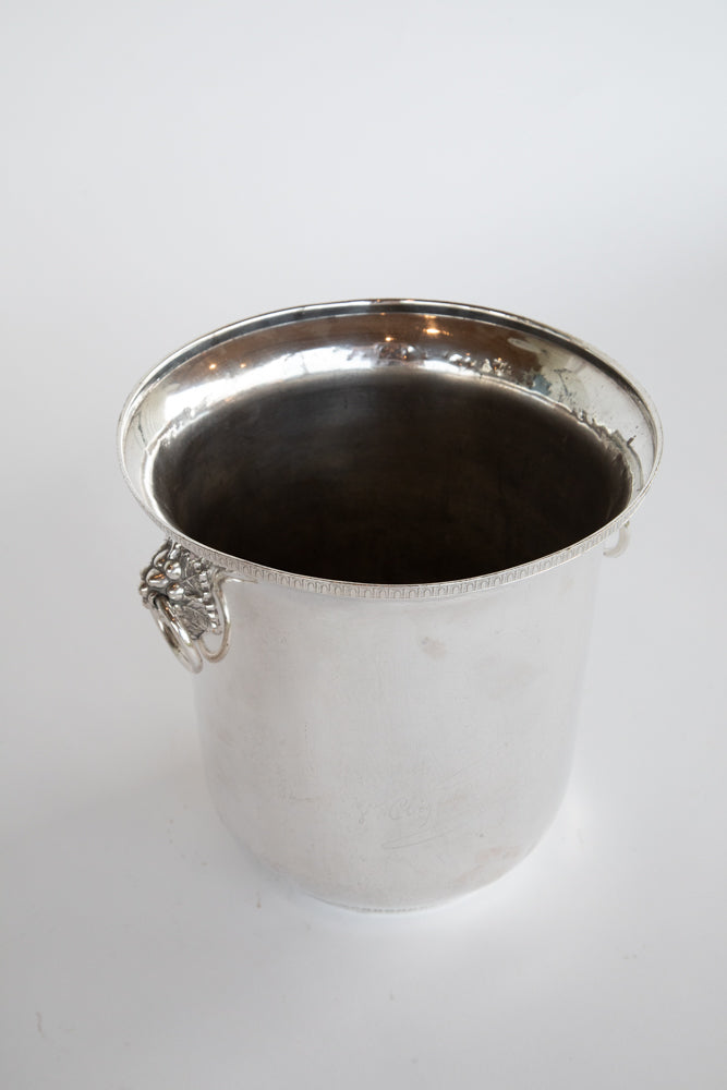 EPNS Champagne Bucket with Lions and Side Loop Handles