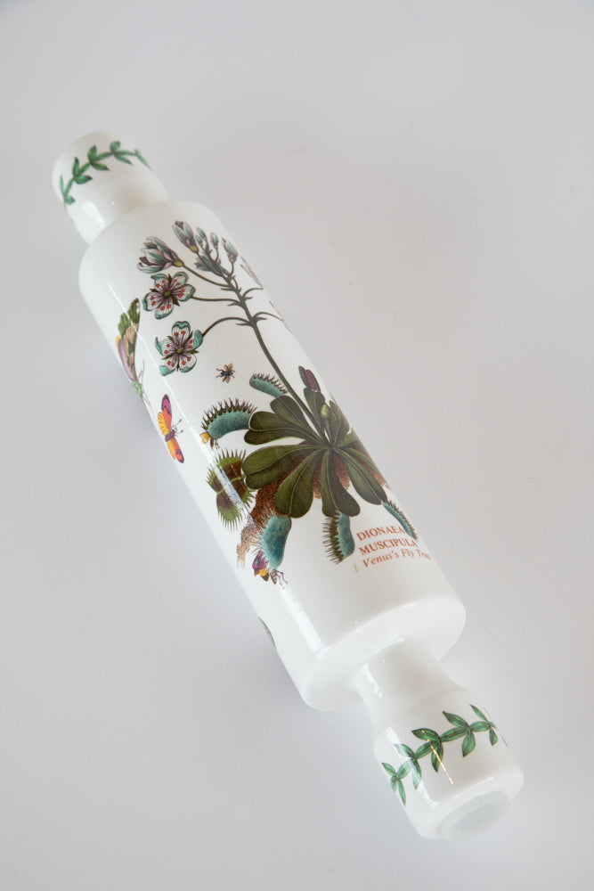 Vintage Portmeirion Rolling Pin Botanic Garden Venus Fly Trap