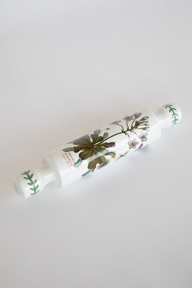 Vintage Portmeirion Rolling Pin Botanic Garden Venus Fly Trap