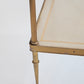 Mid Century Brass and Leather End Table