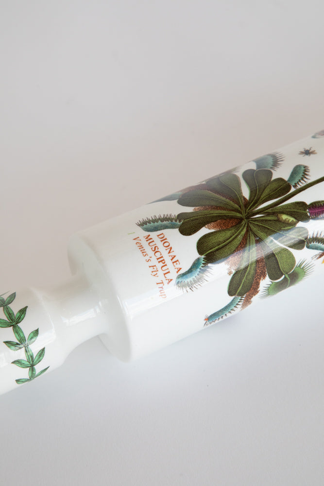 Vintage Portmeirion Rolling Pin Botanic Garden Venus Fly Trap